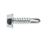 Self Drilling Screw 4.8 x 19mm Hex Head Zinc Pack of 100 - Sealey SDHX4819 New