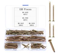 Self Drilling Screws, 120 Pcs Metal Self Tapping, Cross Head Countersunk Flat Head for Metal Sheets, Roofing, Windows, Wood, Plasterboard, 4.2mm x 38mm/45mm/50mm/60mm