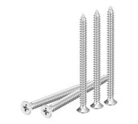 Self-Drilling Screws for Wood, Sharp Drill Point, Rust-Resistant, Durable Finish, Easy Installation, Anti-Rust, Ideal for Furniture Projects, Carpentry & Home Maintenance (Silver, 5x70mm)