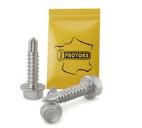 Self Drilling Screws Metal M6.3 x 25 mm: Pack of 5 Stainless Steel Screws for Nuts Washer | Self Drilling Screws for Metal with Hex Head with Steel Base A2 - DIN 7504K | Screws