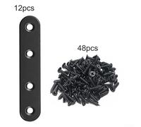 Self Drilling Screws with Flat Mending Plates for Quick Repair of Wooden Furniture, 8pcs, 12pcs, and more (12pcs)