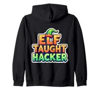 Self Elf Tought Hacker Christmas Funny Tech Wiz Geek Nerd Zip Hoodie