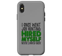 Self Employed Boss Funny Hired Myself Quote Case for iPhone X/XS