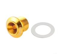 Self-Extracting Crank Bolt Kit M30 for SRAM for dub Systems, Aluminum Alloy Bicycle Crankset Cap Bolt and Gasket Set for Cycling Maintenance, Compatible with Road and MTB Bikes Multiple Colors(Golden)