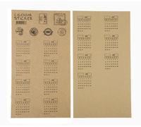 Self-Filled Ten Thousand Years and 12 Months Kraft Paper Calendar Index Sticker Diary Classification Label Sticker 2 Ins Creative Handy and Professional