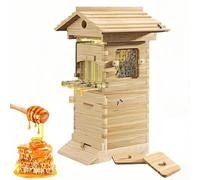 Self-Flowing Beehive Starter Kit, Automatic Honey Harvesting Bee Box with Built-in Extraction & Flow Frames for Backyard Beekeeping