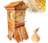 Self-Flowing Beehive Starter Kit, Durable Wooden Bee Hive with Observation