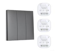 Self-Generating Wireless Light Switch No for battery Required(black 1-3)