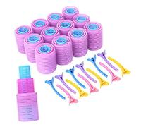 Self Grip Hair Roller Set - 36Pcs Large Medium Small Curlers with 12 Clips for Heatless Curls at Home or Salon - for Hair Types