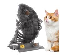 Self Grooming Cat Brush Fish Shape Kitten Corner Massage Scratcher