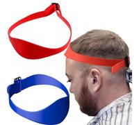 Self Haircut Hair Trimming Guide, Neckline Shaving Template, Flexible Curved Silicone Haircut Band, Shaving Template Home Hair Cutting Tool, Split Ends Trimmer Self Hair Cutters for Men (Red)