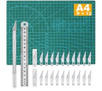 Self Healing Sewing Mat, Exacto Knife Precision Carving Craft Hobby Knife Kit for DIY Art Work Cutting, Hobby, Stencil, Scrapbooking-A4(9"x12")