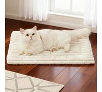 Self Heating Cat Bed, 24x18 Inch Extra Warm Thermal Pet Pad for Indoor Outdoor Pets with Removable Cover Non-Slip Bottom Washable Non Electric for Sofa Crate Kennel Car Seat (Beige, 61x45cm)