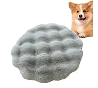 Self Heating Cat Bed - Round Plush Faux Material | Non-Slip Washable Rug, Warm Thermal Dog Blanket, Soft Winter Sleeping Cushion for Indoor Kittens Puppies Small Pets Crate Floor