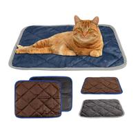 Self Heating Cat Pad Self Warming Dog Mat Reflects Body Heat Extra Warm Thermal Pet Pad Washable Dog Cat Bed Crate Bed Mat Blanket (Blue, M)