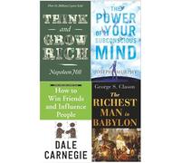 Self Help, Success and Wealth 4 Books Collection Set - How to Win Friends and Influence People, Think and Grow Rich, The Power of Your Subconscious Mind, The Richest Man In Babylon