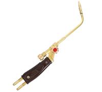 Self Ignition Propane Torch Head with Adjustable Swirl Design for Brazing | Copper Venturi Construction, Tilt Valve, Fuel-efficient Ejector, Golden Finish, Suitable for Plumbers and Home Cooks