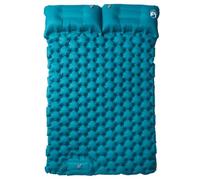 Self-Inflating Double Sleeping Mat with Cushion, Blue, 195 x 130 x 8.5 cm, 40D Nylon with TPU Coating, Waterproof and Ultralight, Compact Foldable for Camping, Outdoor, Hiking and Trekking