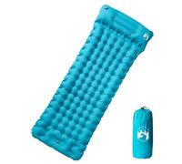 Self-Inflating Sleeping Mat with Cushion, Blue, 200 x 75 x 10.5 cm, 40D Nylon with TPU Coating, Waterproof, Ultralight, Foldable, Compact for Camping, Hiking, Outdoor, Travel, Trekking