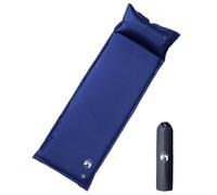 Self-Inflating Sleeping Mat with Cushion, Navy Blue, 195 x 64 x 4.5 cm, 1 Person, Waterproof, Ultralight, Foldable, Insulating, Compact for Outdoor Camping Hiking Trekking
