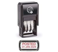 Self Inking Changeable Date Stamp - Posted Date Stamp in Red Ink