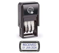 Self Inking Changeable Date Stamp - Received Date Stamp in Blue Ink