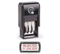 Self Inking Changeable Date Stamp - Rejected Date Stamp in Red Ink