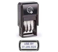 Self Inking Changeable Date Stamp - Use by Date Stamp in Blue Ink