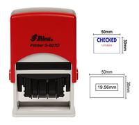 Self Inking Shiny Date Stamper with Checked Text Ofiice Stationery Rubber Stamp S-827D