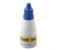 Self-Inking Stamp Refill, 25cc Water-based Ink Refillable Ink Pad for Stamps Office Stationery Replacement Ink Bottle Multiple Colours(blue)