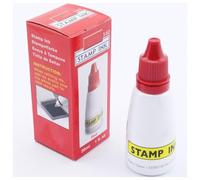Self-Inking Stamp Refill, 25cc Water-based Ink Refillable Ink Pad for Stamps Office Stationery Replacement Ink Bottle Multiple Colours(red)