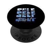 Self-ish Love Worth Respect Blue Positive Inspirational PopSockets Adhesive PopGrip