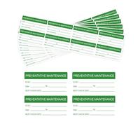 Self-Laminating Preventative Maintenance Stickers 1 x 2 Inch Waterproof Inspection Safety Label by/Date/Next Labels with Clear Flap 180 Pcs