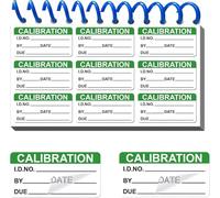 Self Laminating Write-on Calibration Stickers with Spiral Bound Cover for NIST Calibration ISO-900 Equipment Inspection Safety Label Quality Control (1 x 2 Inch)