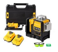 Self Leveling Laser Level 3 x 360° Green Beam,12 Lines Laser Level Tool with 2400mAh Rechargeable Battery,Protective Glasses,Hanging Bracket, Carry Case & Charger,for tiling, Cabinet Installation
