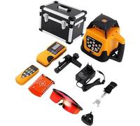 Self-Leveling Laser Level 360° with Receiver, 500M Range for Construction, Automatic Rotating Laser for Grading and Surveying, Durable and Easy to Use