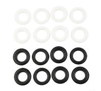 Self-Locking Adjustable Plastic Eyelet Grommets, 15mm Inner and 28mm Outer Diameter, for Home and Garden Tarps, Outdoor Shade Canopies, Furniture Covers(30pcs black)