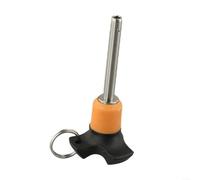 Self-Locking Ball Bolt with, Pin with and Rope, for Clamping Length 10-50 mm, Diameter 6/8 mm, Robust Metal Tool for Quick Attachment and Securing (6 mm-VCN120-6-40)
