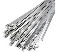 self-Locking Cable tie, Stainless Steel Cable Ties 20 Pcs Multiple Sizes 4.6mm 7.9mm(12mm(0.47inch),400mm(15.75inch))