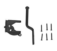 Self-Locking Gate Latch, 5.7x0.6x1.2in Carbon Steel Fence Gate Latches, Door Lever Latch for Fridge Cupboard Cabinets, Black Wood Gate Hardware Set