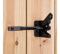 Self Locking Gate Latch Automatic Gravity Lever for Wood Fence, Gate,Door Latches,Steel,Black