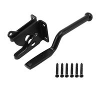 Self Locking Gate Latch Automatic Heavy Force Lever Fence Lock for Wood Door Latches Steel Black