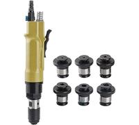 Self-locking Head Pneumatic Tapping Machine with 6 Chucks - M3-M12 Chuck, 700-2000rpm, Rotate Speed Adjustment - Ideal for Copper, Iron, Aluminum & Plastic