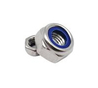 Self-Locking Hex Nut 2/5/10/50pcs Stainless Steel Hex Hexagon Nylon Insert Self Lock Nut Nylock Locknut M2.5 M3 M4 M5 M6 M8 M10 M12 M16 DIN985 316 A4(M10 5pcs)