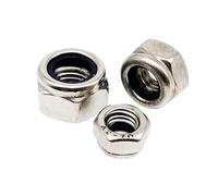 Self-Locking Hex Nut 304 A2 Stainless Steel Hexagon Nylon Insert Lock Nut 357/200/162pcs Mix M2 to M12 Set Kit DIN985(Set C 200pcs)
