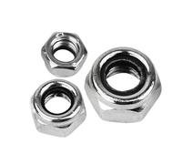 Self-Locking Hex Nut 304 Stainless Steel Black Hex Nylon Insert Lock Nuts, Self-Locking, M2-M16(304 stainless steel,M2.5(25pcs))