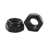 Self Locking Hex Nuts 304 Stainless Steel Carbon Steel Black Zinc-plated Hex Nylon Insert Lock Nut Self-locking Nylock Locknut 50PCS M2 M2.5 M3 M4 M5 M6(Black carbon steel,M6)