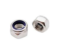 Self Locking Hex Nuts 304 Stainless Steel Hex Hexagon Nylon Insert Self Lock Nut Nylock Nut Locknut 2/5/10/50X M2 M2.5 M3 M3.5 M4 M5 M6 M8 M10 M12 M16(M3 50pcs)