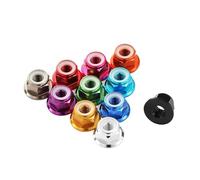 Self Locking Hex Nuts Aluminum Alloy Nylon Insert Lock Nut M2 M2.5 M3 M4 M5 M6 M8 Colorful(Sky Blue,M4-5pcs)