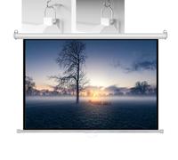 Self-Locking Manual Projection Screen, Curtain 16:9/4:3, Size: 60-100 Inchs, Wide Viewing Angle, Easy Installation, for Movie Gaming & Business Presentations,92 inch,4:3